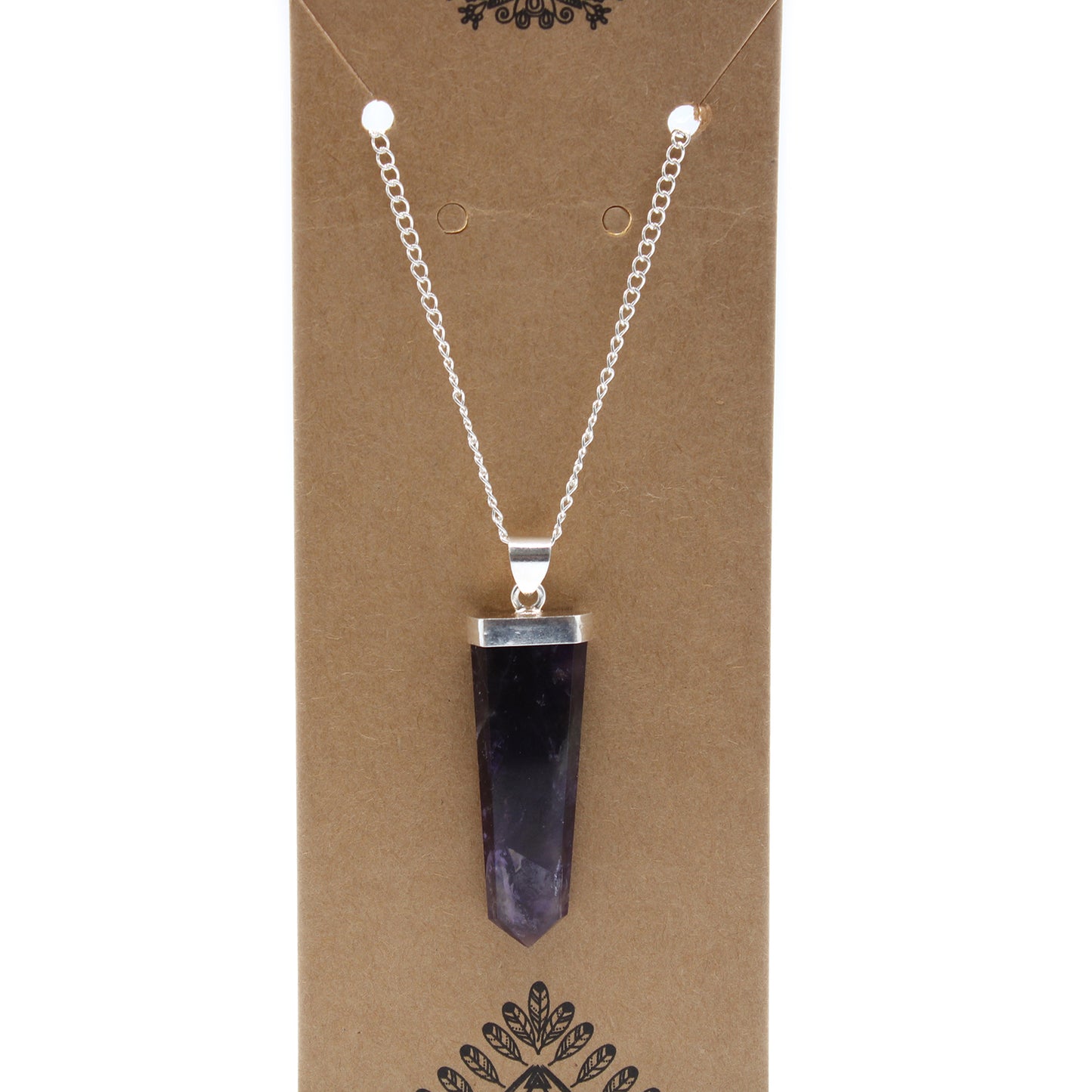 Flat necklace with precious stones - Amatista