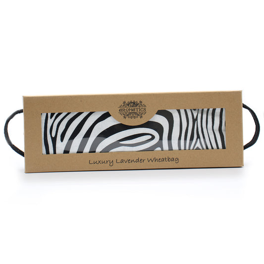 Sac de blé lavande de luxe dans une boîte cadeau - Zebra