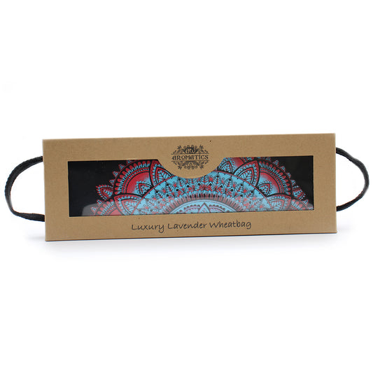 Luxury lavender wheat bag in gift box - Mandala