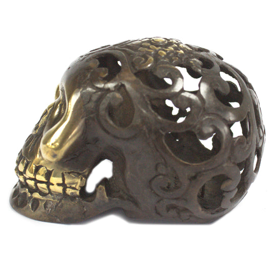 Calavera vintage en laiton - Lrg