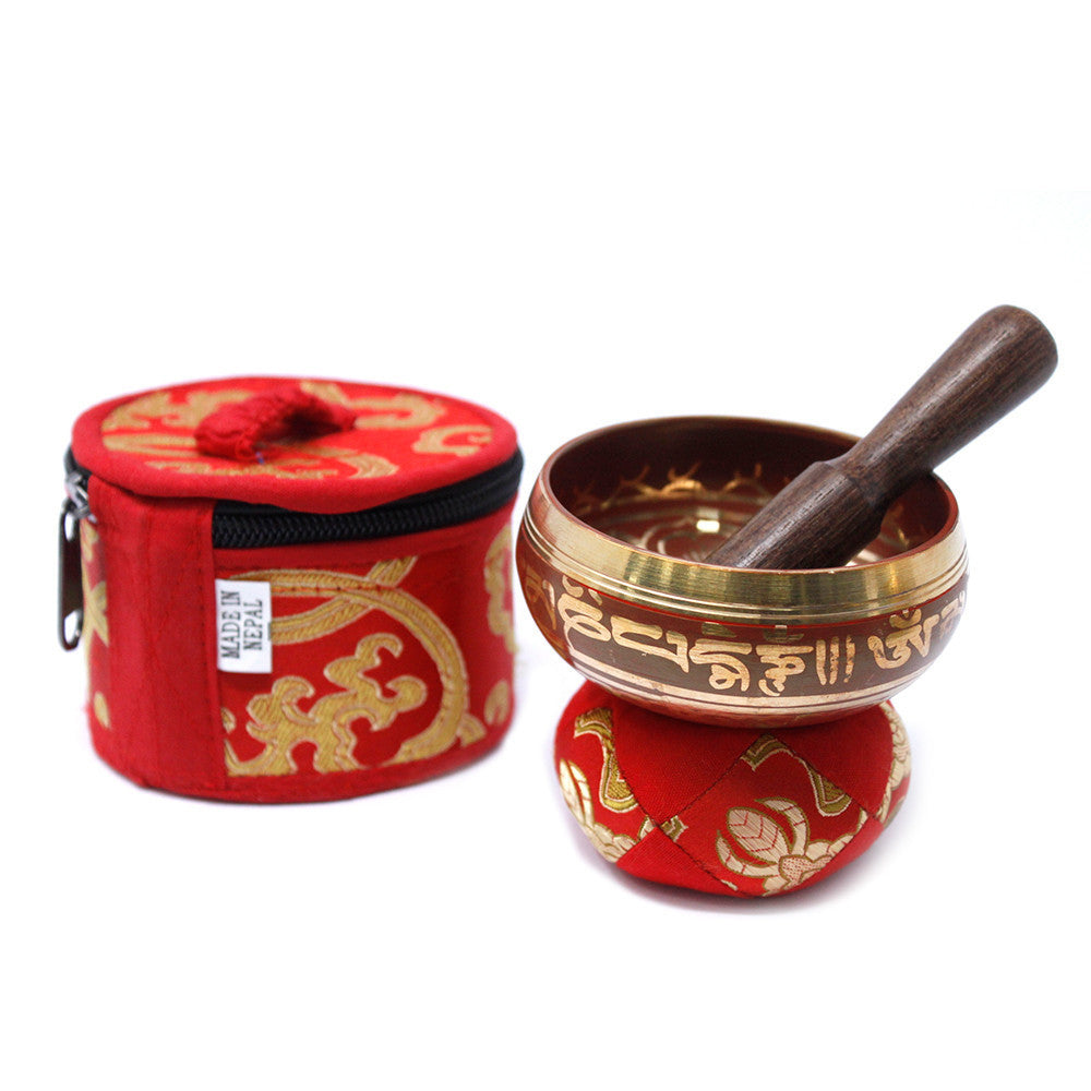 Mini Tibetan Cuenco Gift Set - Red