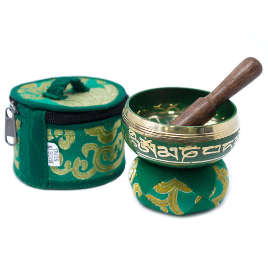 Mini Tibetan Cuenco Gift Set - Green