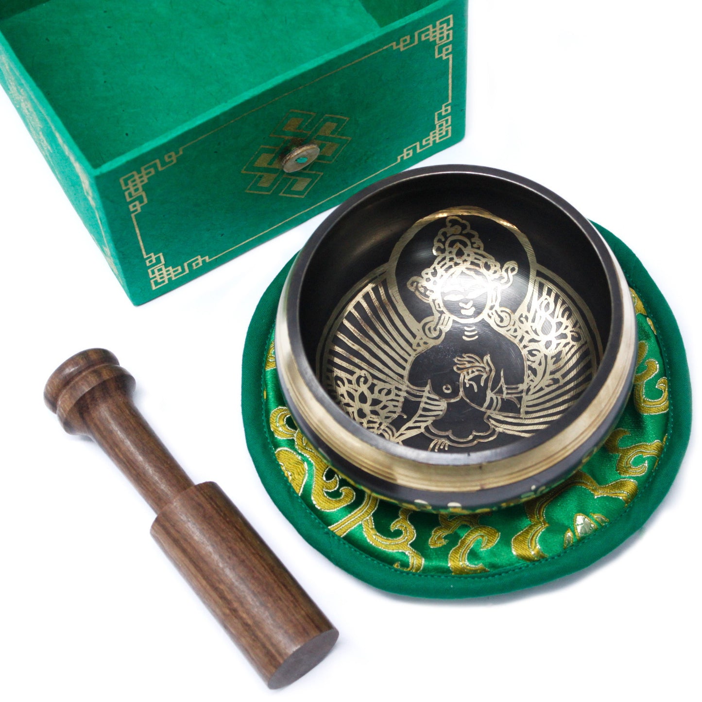 Tibetan cuenco set - Green Tara 10cm (min 400gm)