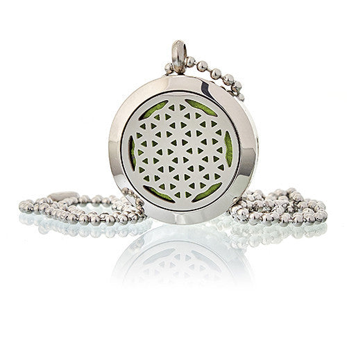 Aromatherapy diffuser necklace 25mm - Flor de la Vida