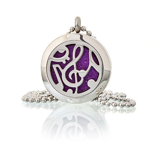 Collier diffuseur d'aromathérapie 25mm - Note de musique