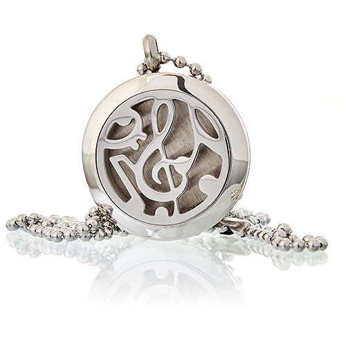 Collier diffuseur d'aromathérapie 25mm - Note de musique