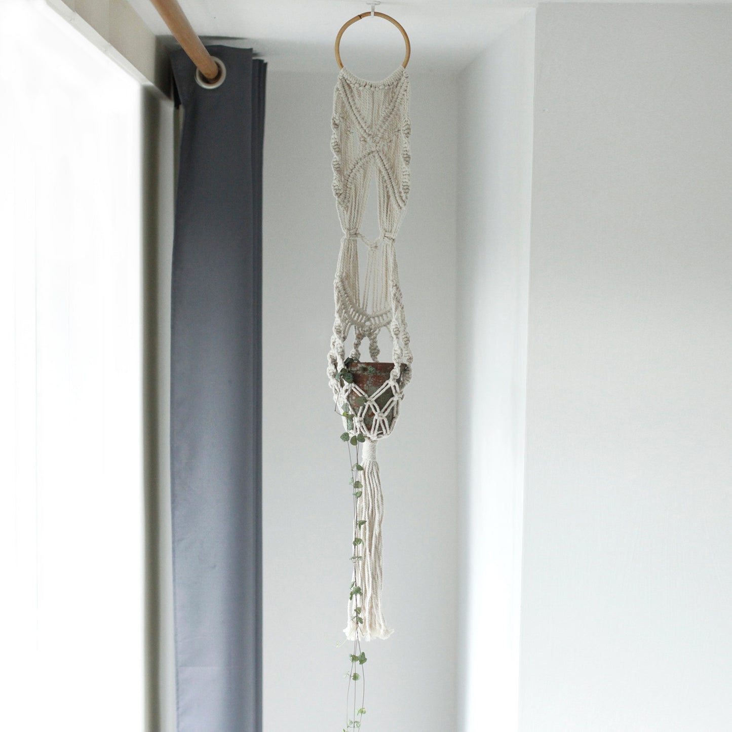 Macrame Maceter - Large avec anneau en rotin