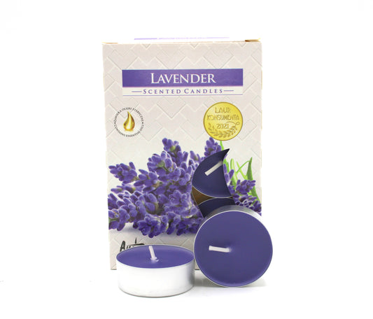 Set of 6 Scented Tea Candles - Lavender