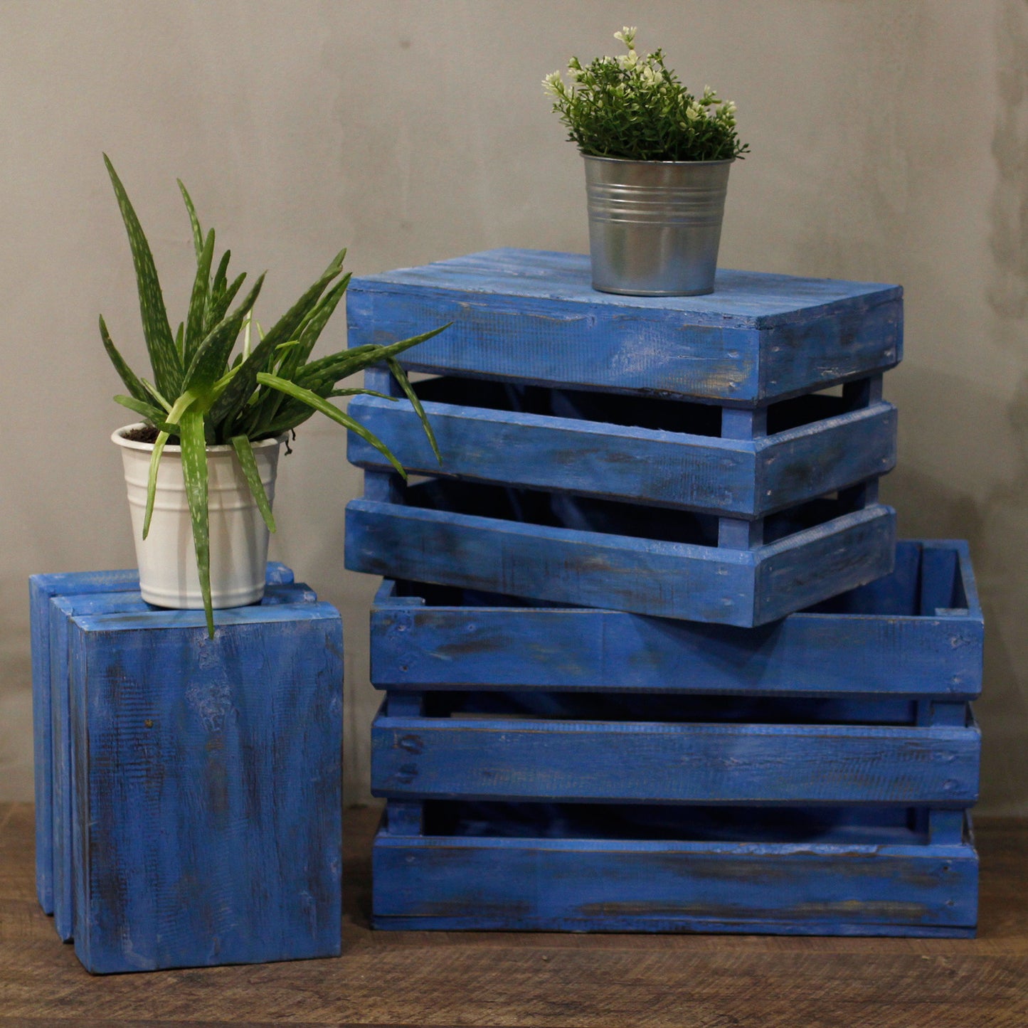 Caja de frutas set de 3 - Azul