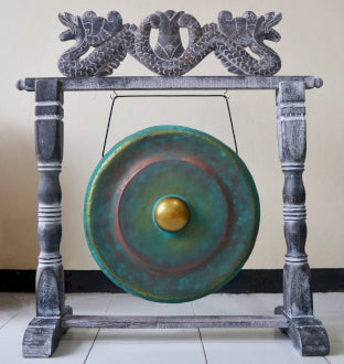 Small Meditation Gong with Support - 25cm - Green