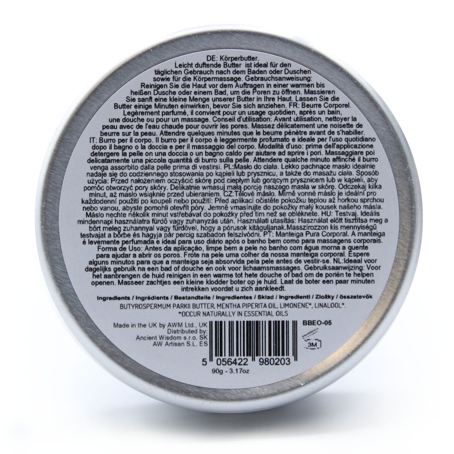 Aromatherapy Shea Body Butter 90g - Mint