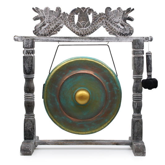 Gong de Méditation Moyen avec Support - 50 cm - Vert