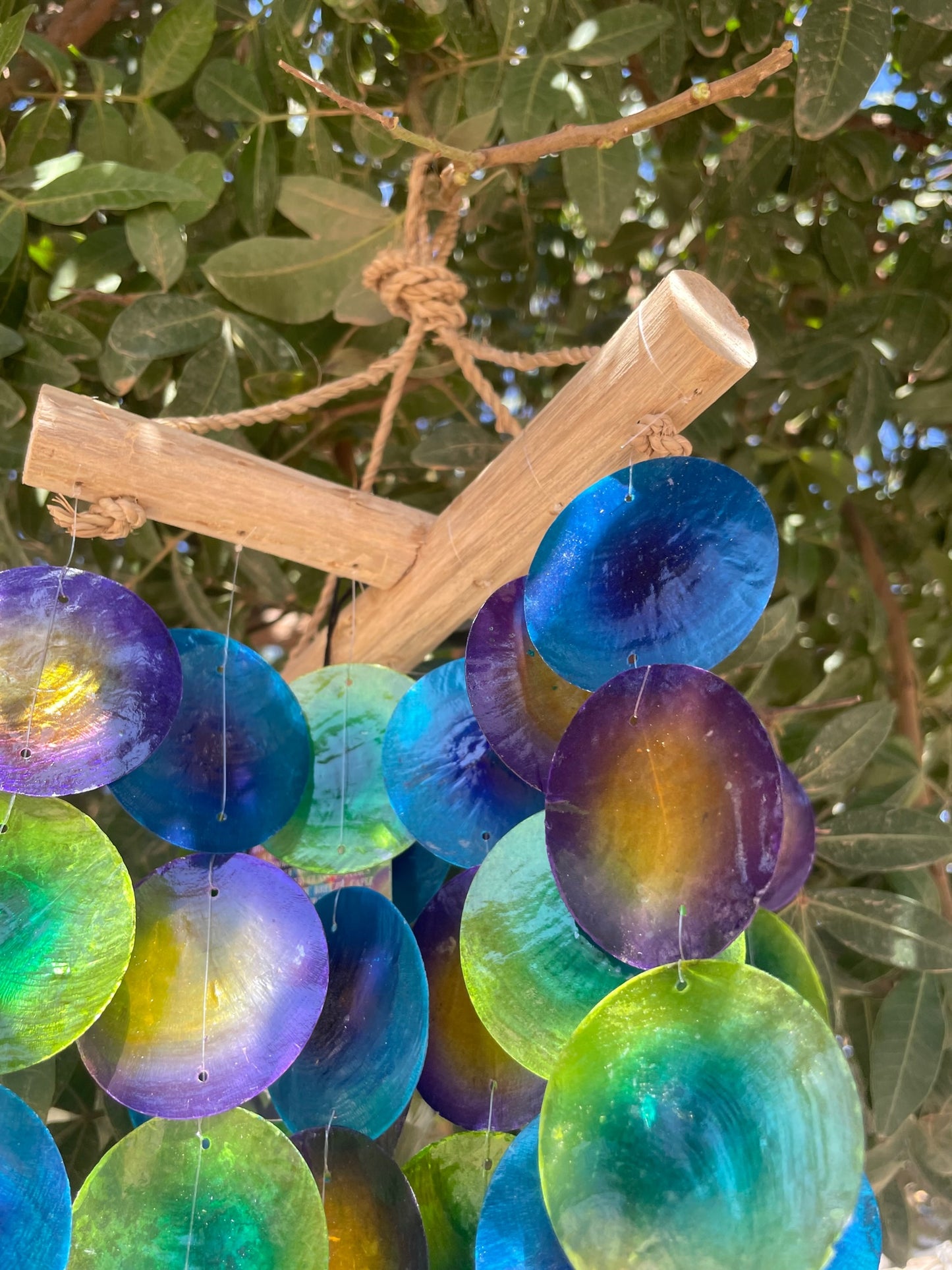 Carillon en Bois - Cruz - Vert et Morado