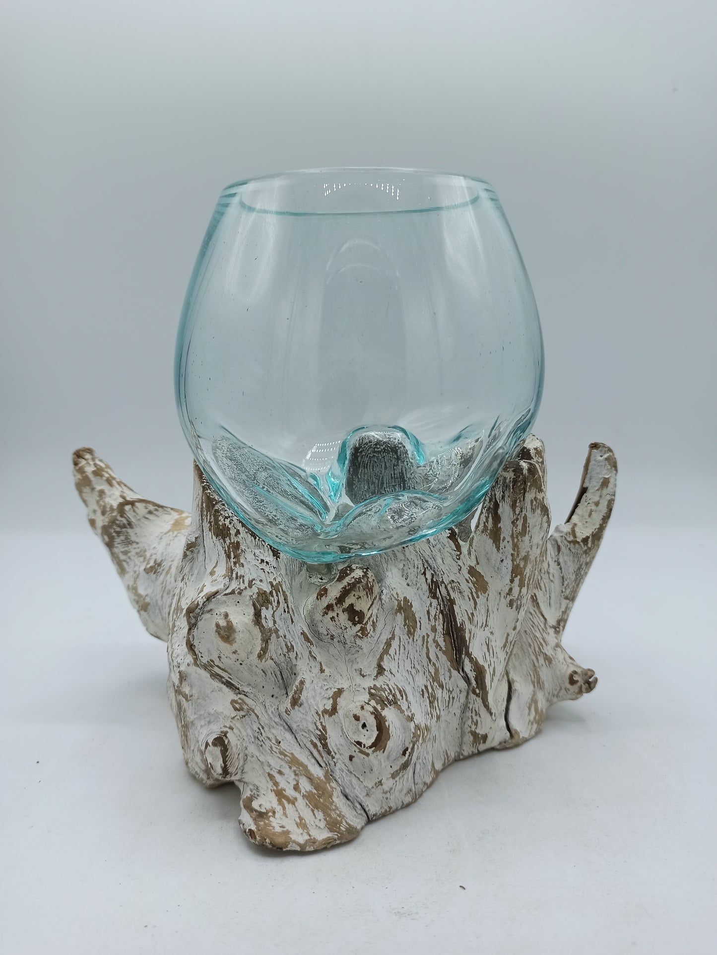 Cast glass on bleached wood - Medium size