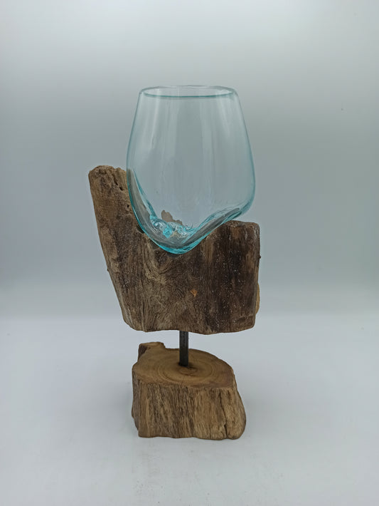 Verre coulé sur bois avec support - Coût moyen