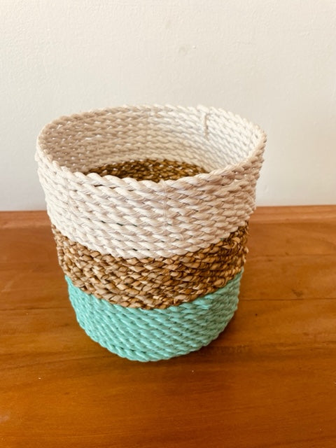 Seaweed basket game - Green/Natural/White