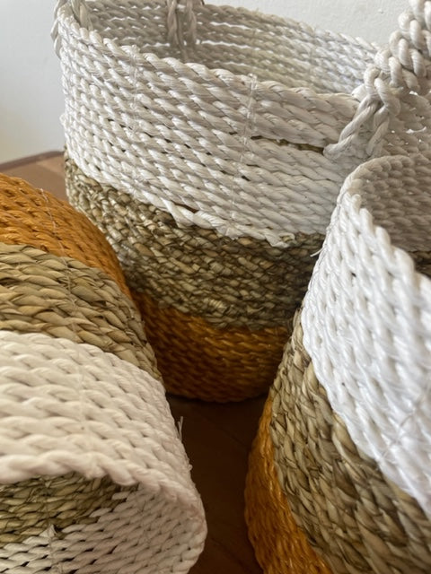 Seaweed basket game - Orange/Natural/White