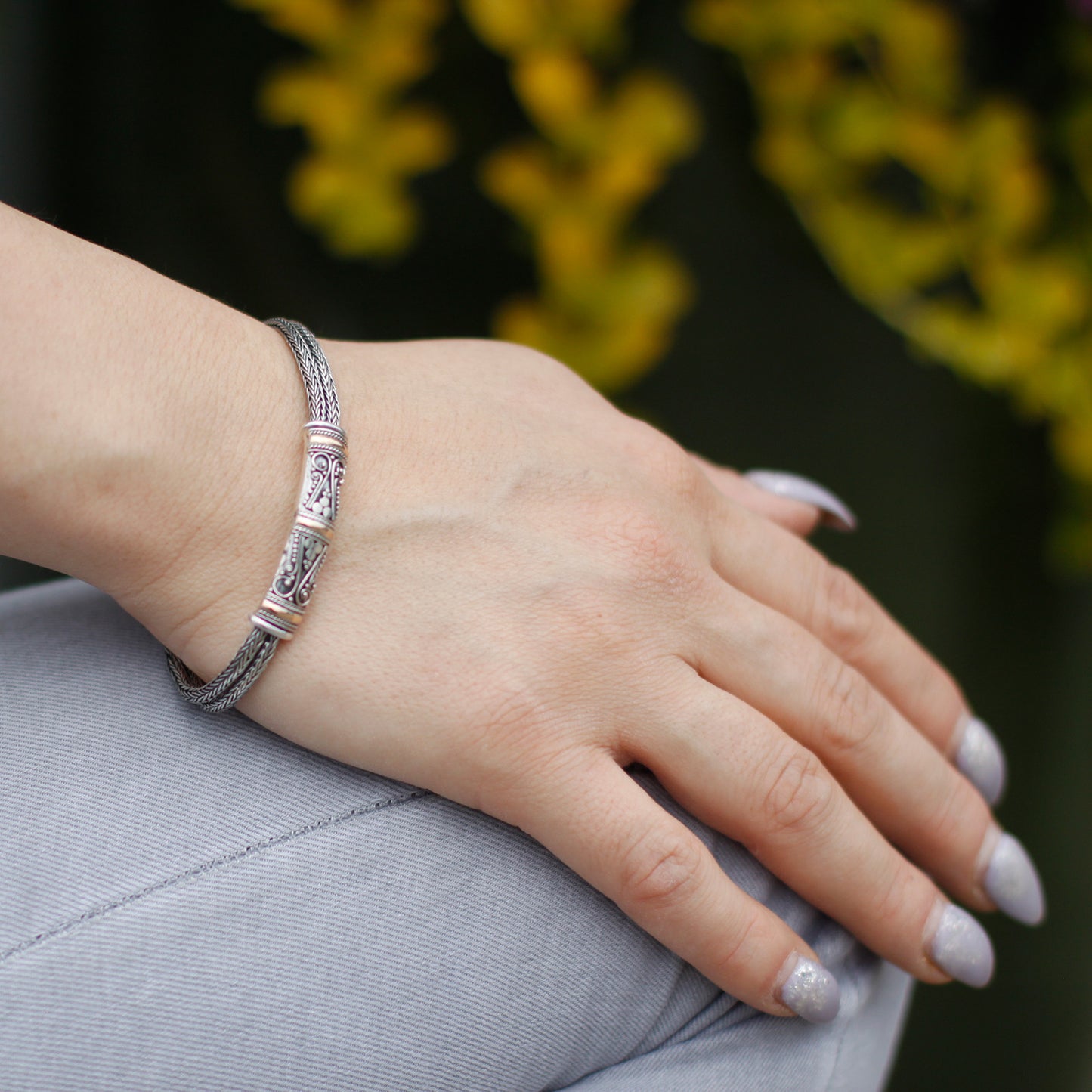 Bracelet Argent et Or - Cadena Gemela Unisexe