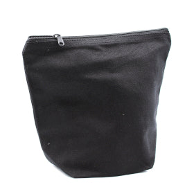 Neceser de algodón negro 10 oz - bolso mediano