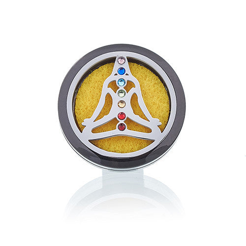 Kit difusor para coche - Estaño yoga chakra - 30mm