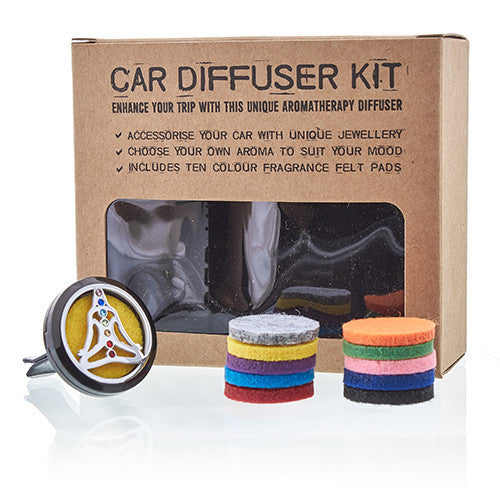 Kit difusor para coche - Estaño yoga chakra - 30mm