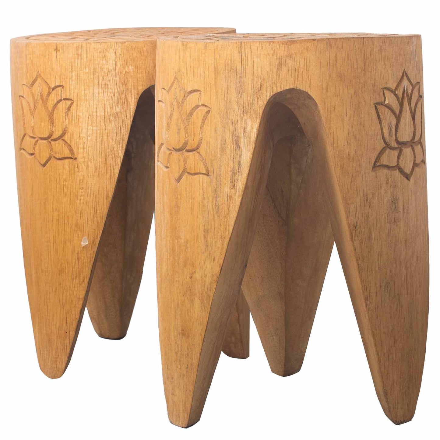 Lot de 2 tables/tables emboîtables - Naturel