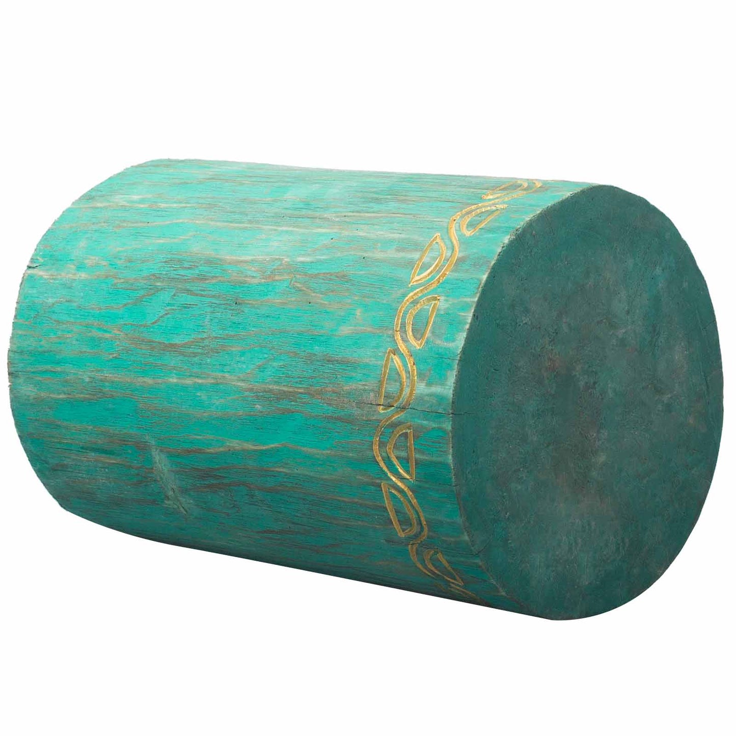 Tribal Stool / Table - Albasia - Turquoise