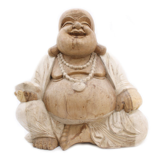 Happy Buddha - White 50cm