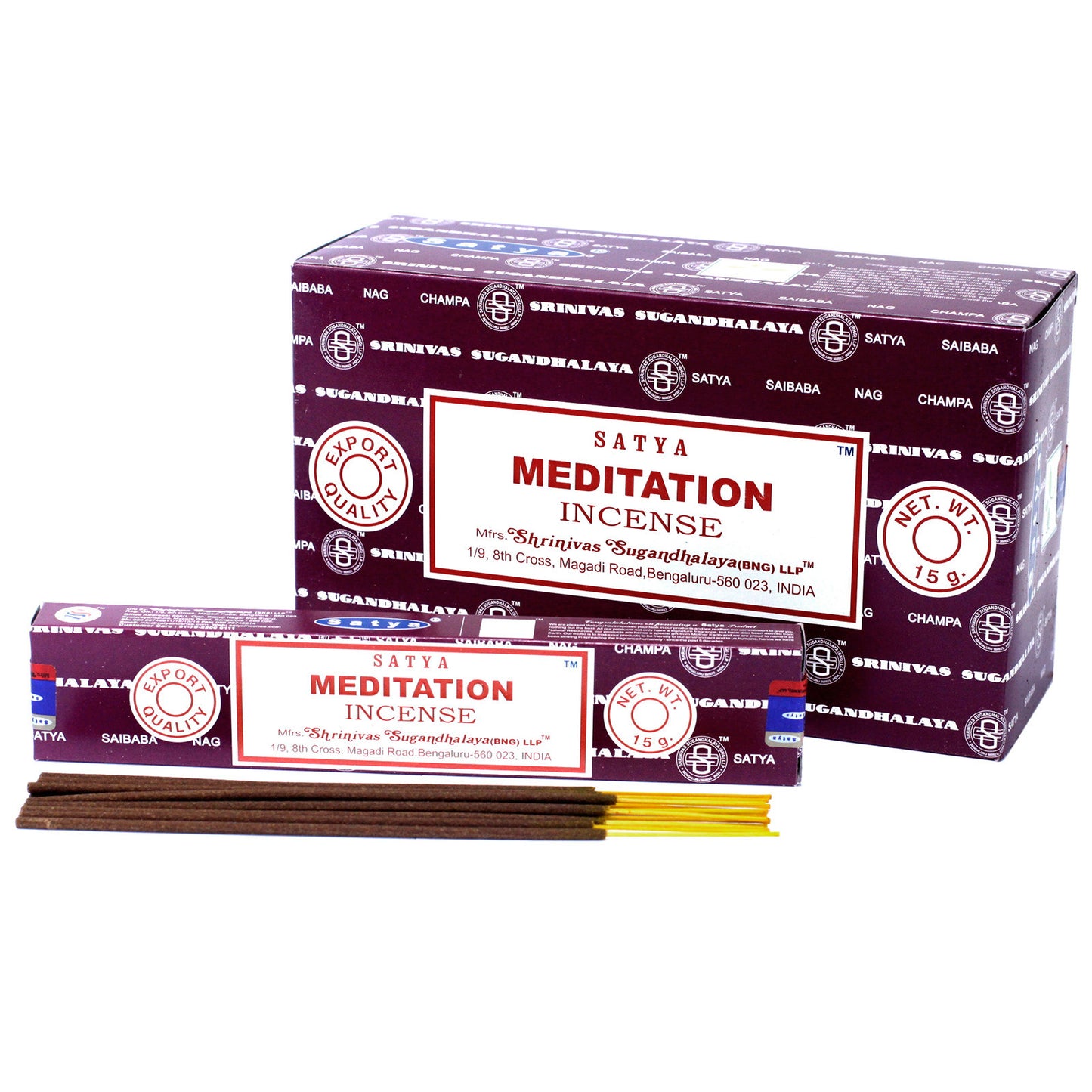 Bâtons d'encens Satya 15 g - Méditation