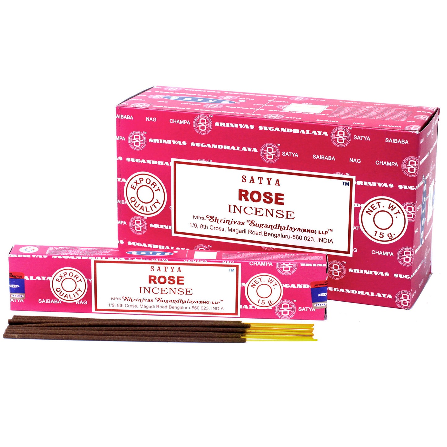 Bâtons d'encens Satya 15 g - Rose