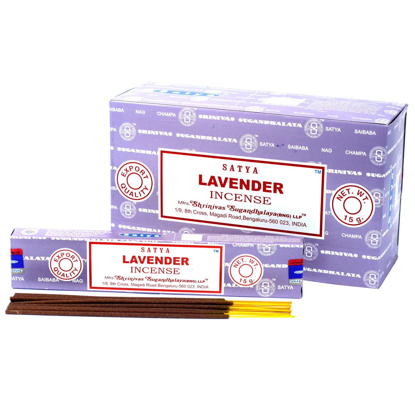 Bâtons d'encens Satya 15 g - Lavande