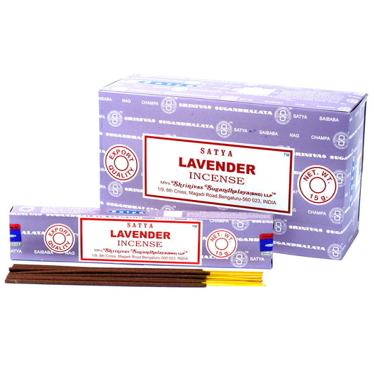 Bâtons d'encens Satya 15 g - Lavande