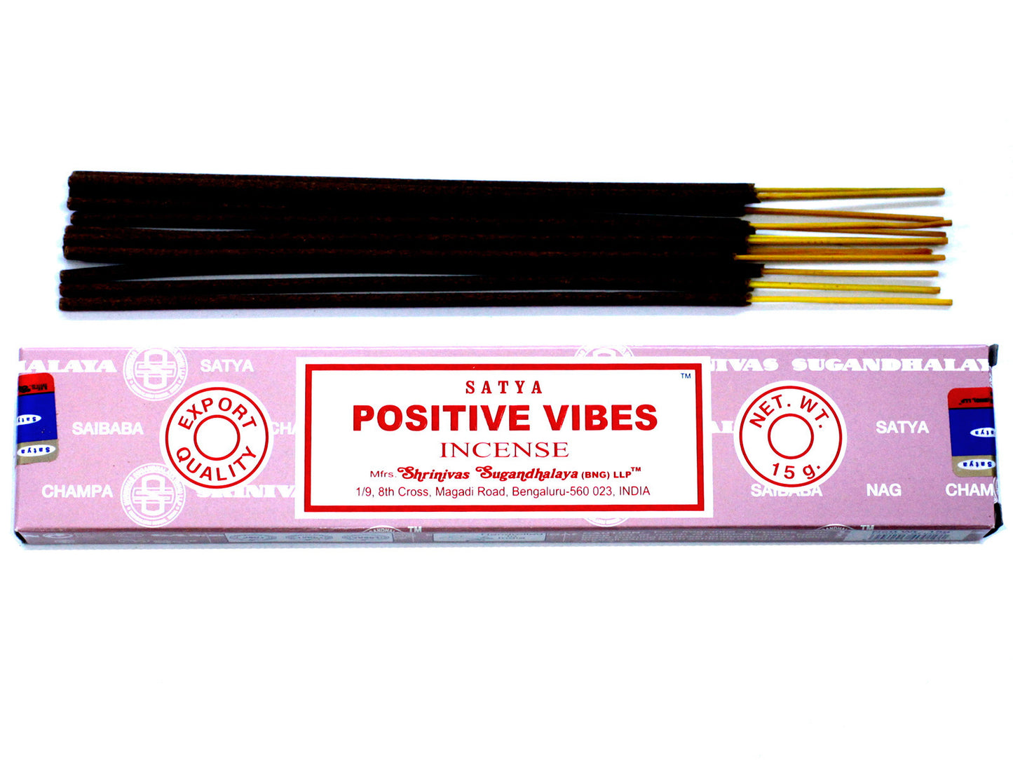 Bâtons d'encens Satya 15g - Vibrations positives