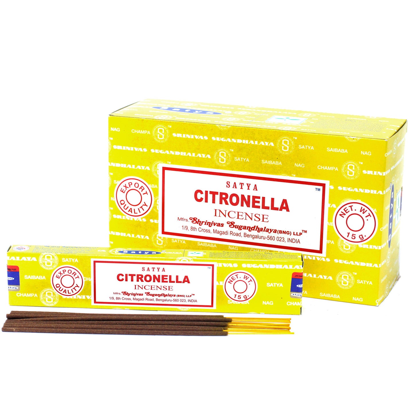 Bâtons d'encens Satya 15g - Citronnelle