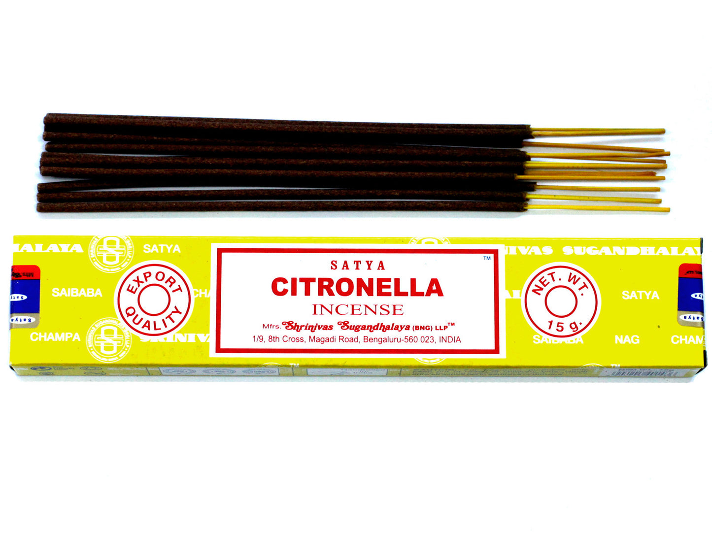 Bâtons d'encens Satya 15g - Citronnelle