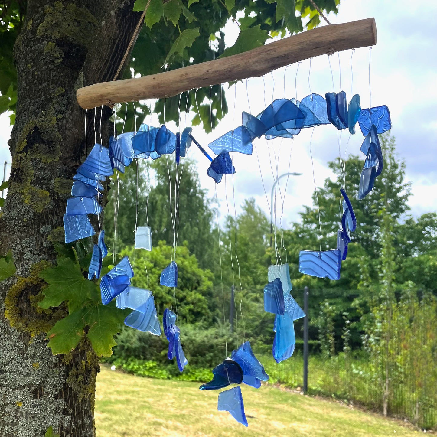 Verre recyclé Carillon - Bleu et Blanc