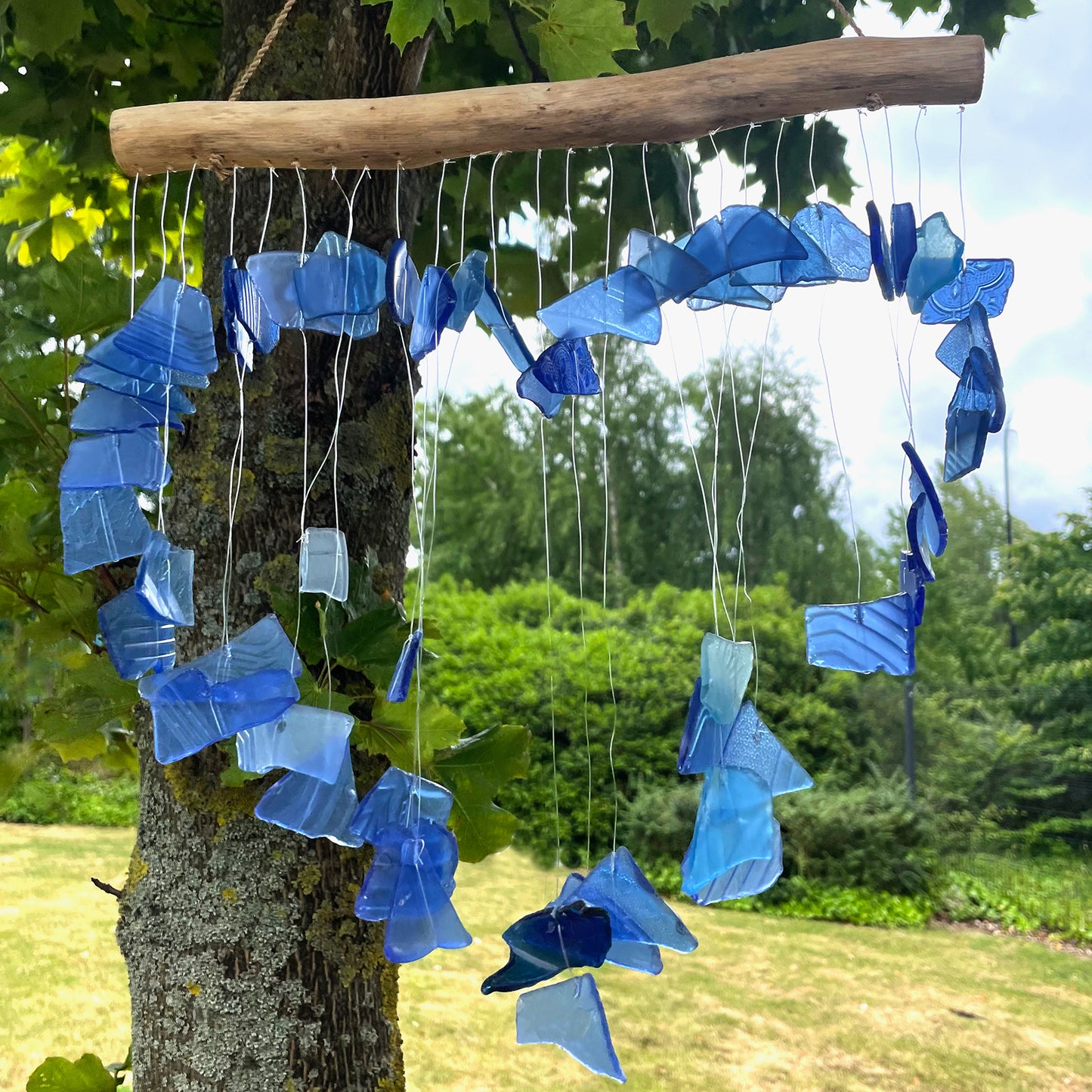 Verre recyclé Carillon - Bleu et Blanc