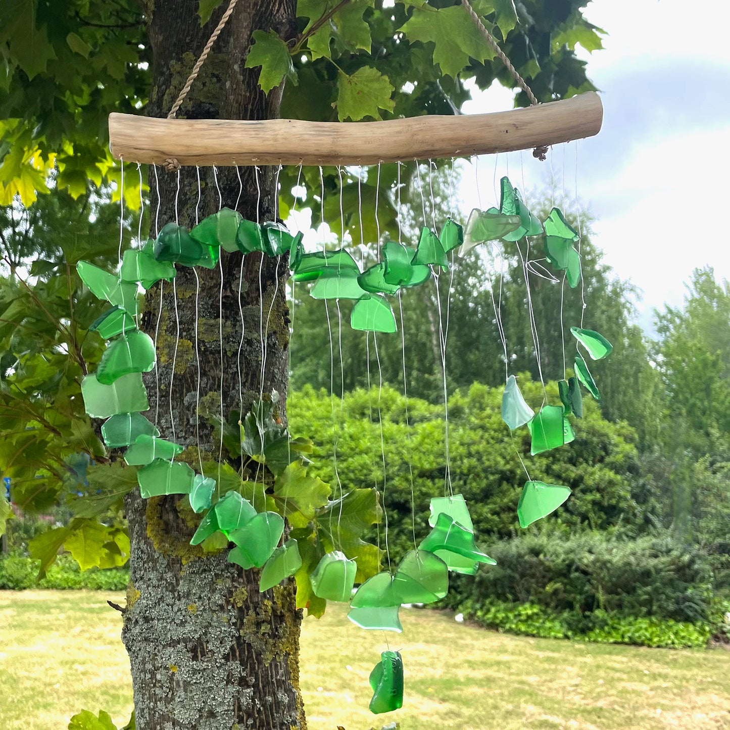 Verre recyclé Carillon - Vert et Blanc