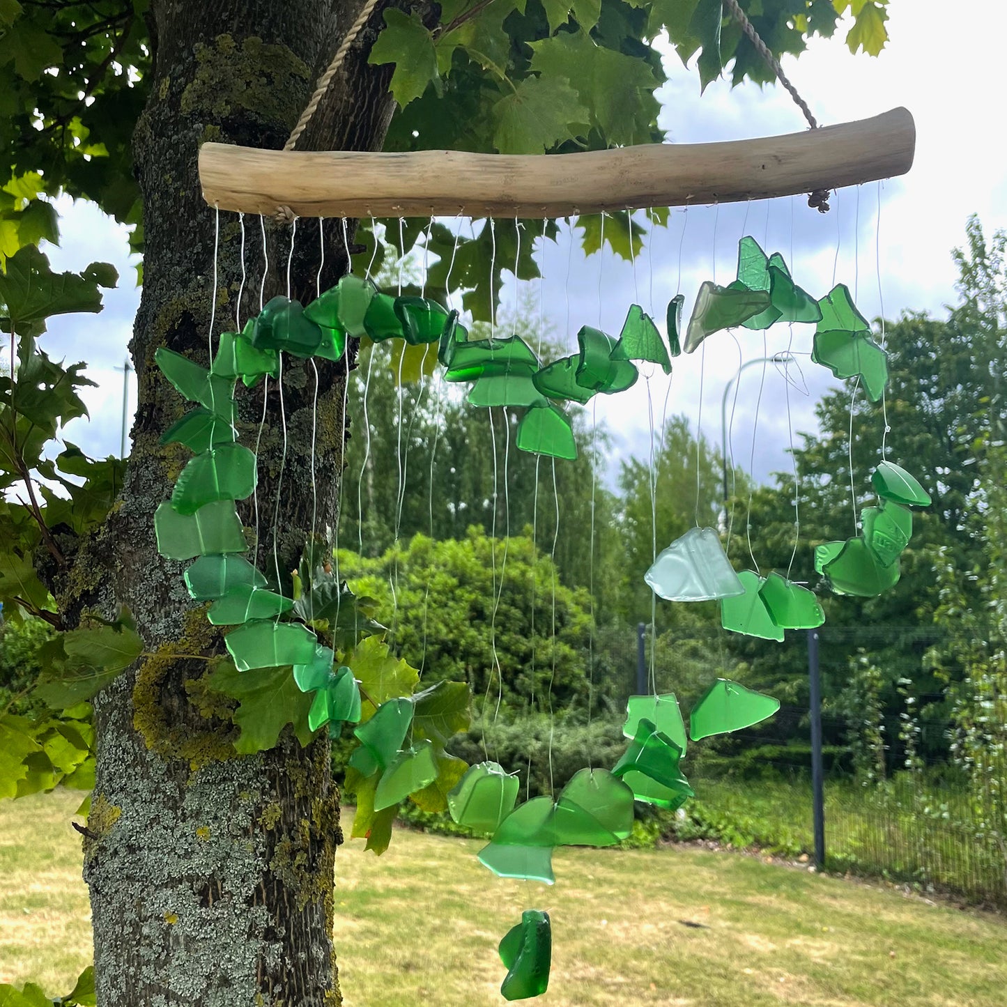 Verre recyclé Carillon - Vert et Blanc