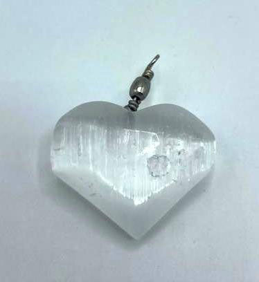 Selenite Heart Necklace