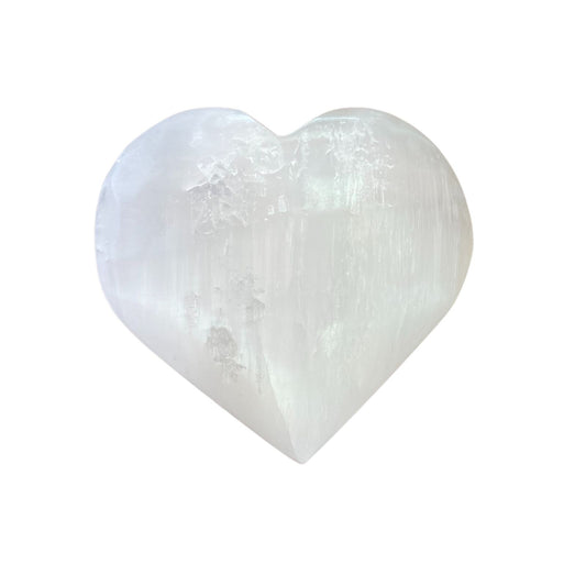 Selenite heart - 10 cm