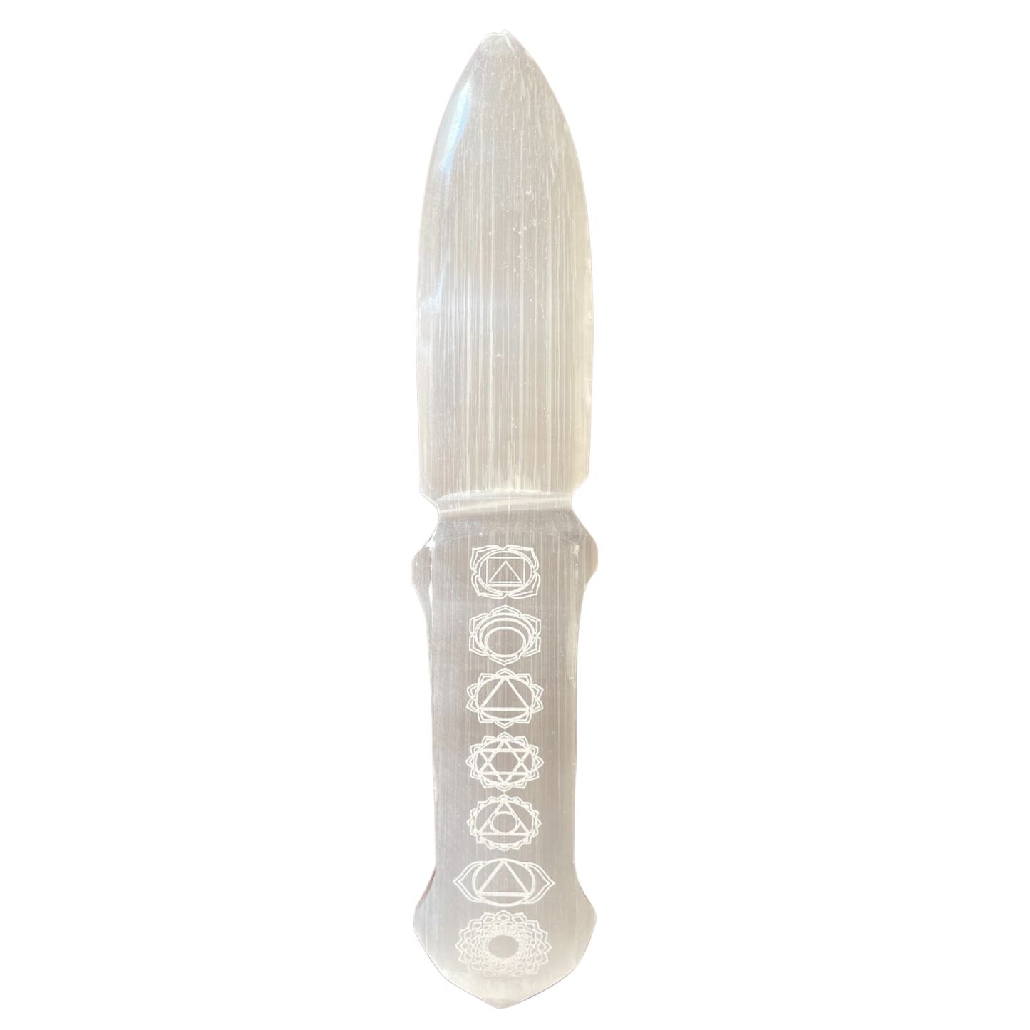 Cuchillo Rituel Sélénite - Chakra