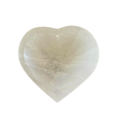 Selenite heart cuenco - 10cm