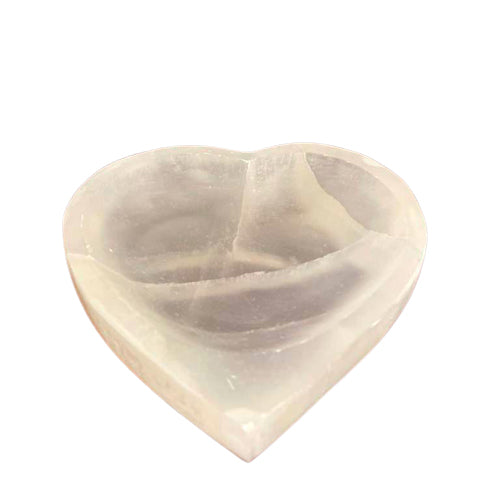 Selenite heart cuenco - 15cm