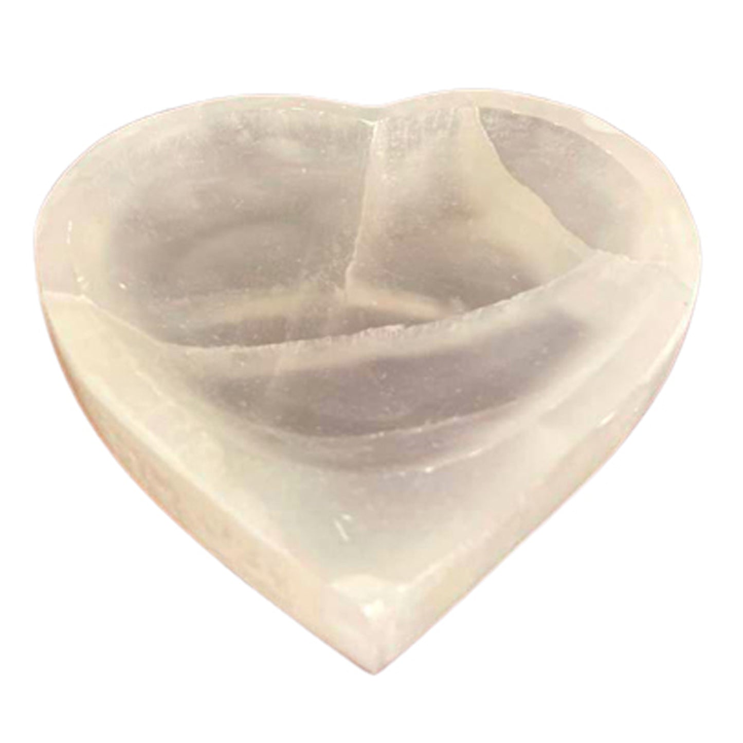 Selenite heart cuenco - 15cm