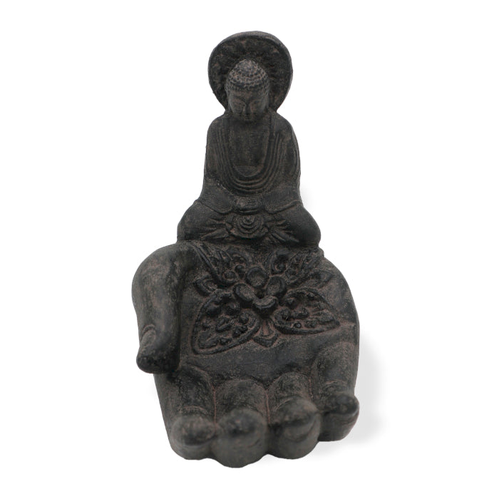 Buddah &amp; Hand incense burner (black)