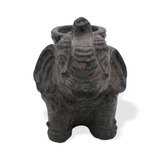 Burning Elephant and Candelabra (antique black)