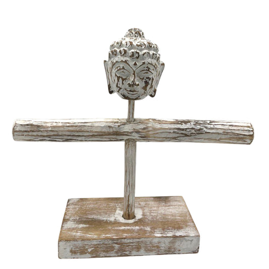 Single frame and Buddha support - White