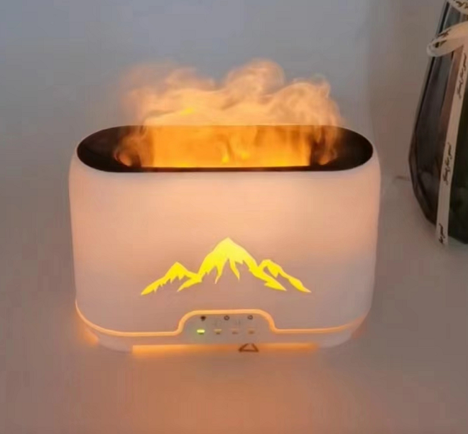 Himalayas aroma diffuser - USB-C - Remote control - Flame effect