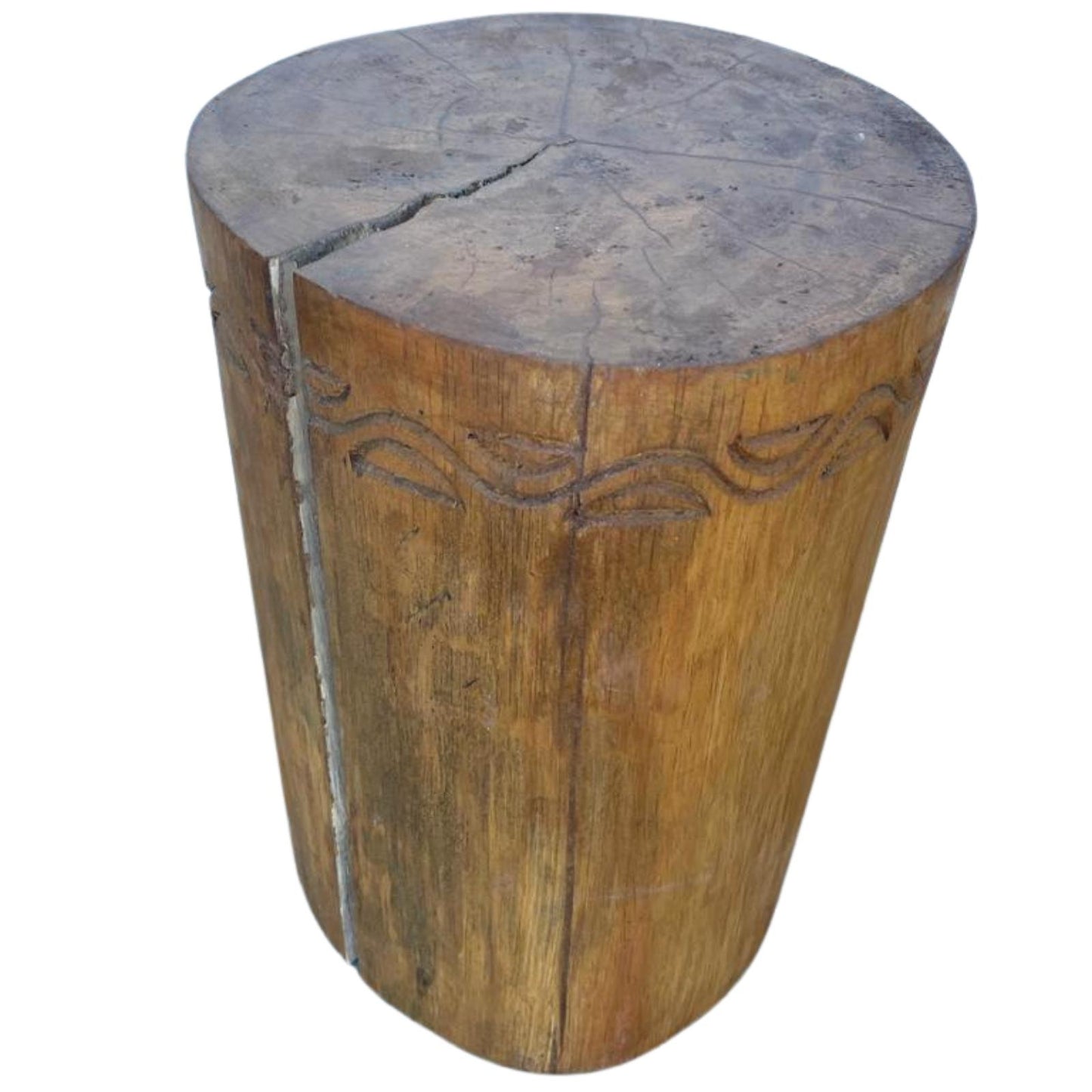 Tabouret / Table Tribal - Albasia - Naturel